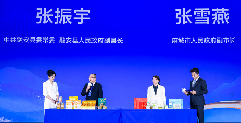 嘉宾现场对推介品牌进行详细讲解